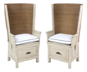 Pair of Richard Mulligan Orkney Island Wingback Chairs