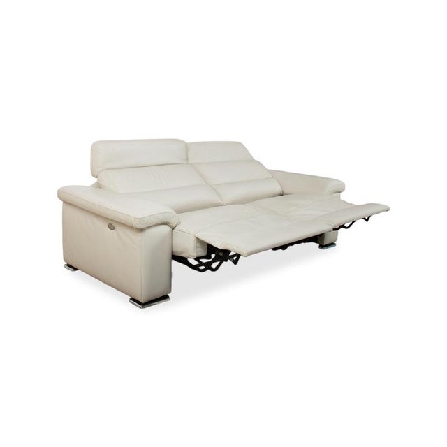 Animal Skin Cream Leather 3-Seater Sofa from Natuzzi For Sale - Image 7 of 18