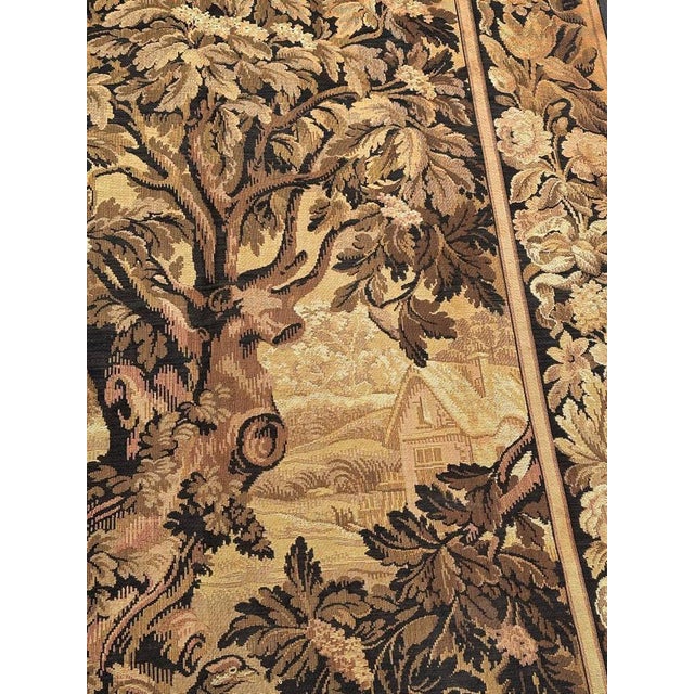 Brown Early 20th Century French Aubusson Style Jacquard Tapestry, 1920s For Sale - Image 8 of 18