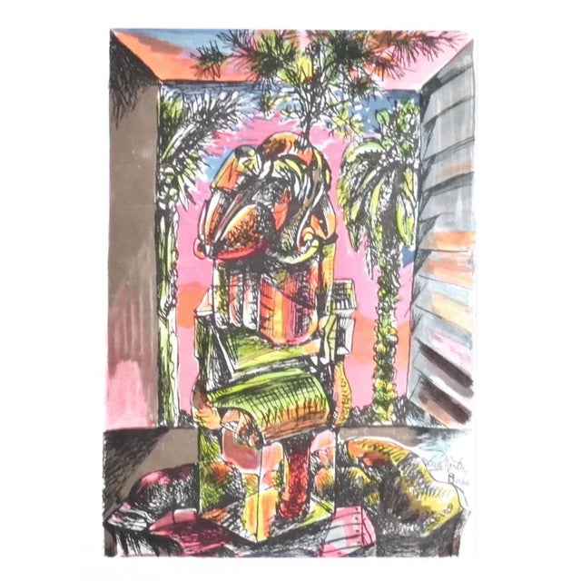 Vegetation an original Lithograph artwork realized by Daniele Dimitri. Hand-signed at the bottom. Numbered, edition...