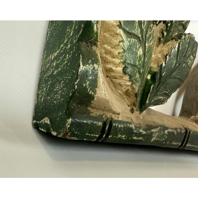 Thai Hand-Painted Wooden Elephant Wall Relief, 1960s, in Very Good conditions. Designed 1960 to 1969