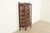 Larkin & Co. Antique Victorian Carved Oak Curved Glass Bookcase or Display Cabinet by Larkin Co., Circa 1900 For Sale - Image 4 of 15