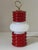 Very pretty lantern-shaped lamp in red ceramic and shiny white opaline globe, this lamp is very pleasant, decorative,...