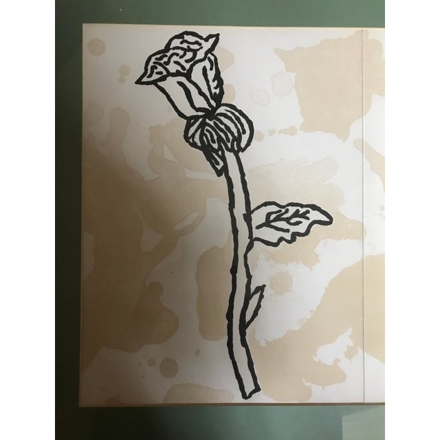 Paper Donald Baechler Offset Lithograph Hand Signed Dated by Artist W/ Provenance and Printer's Watermark For Sale - Image 7 of 11