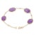 Modern 12.92 Ct Oval Cut Amethyst and Diamond Chain Bracelet for Women For Sale - Image 3 of 13