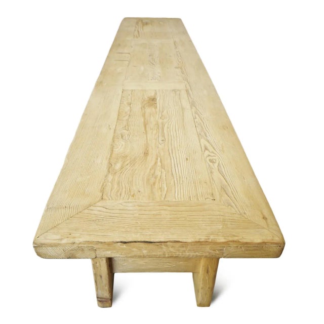 Vintage Long Carved Mongolian Cabinet Credenza For Sale In Los Angeles - Image 6 of 11