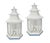 These lamps feature an iconic oriental pagoda-shaped roof, handcrafted entirely from sheet metal. The lamps have a milky...