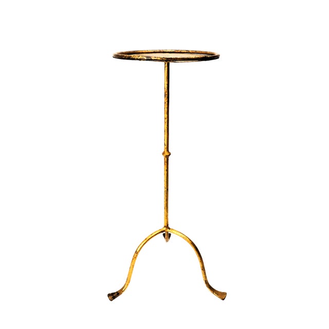 Vintage Gold Metal Martini Table, 1950s For Sale - Image 3 of 13
