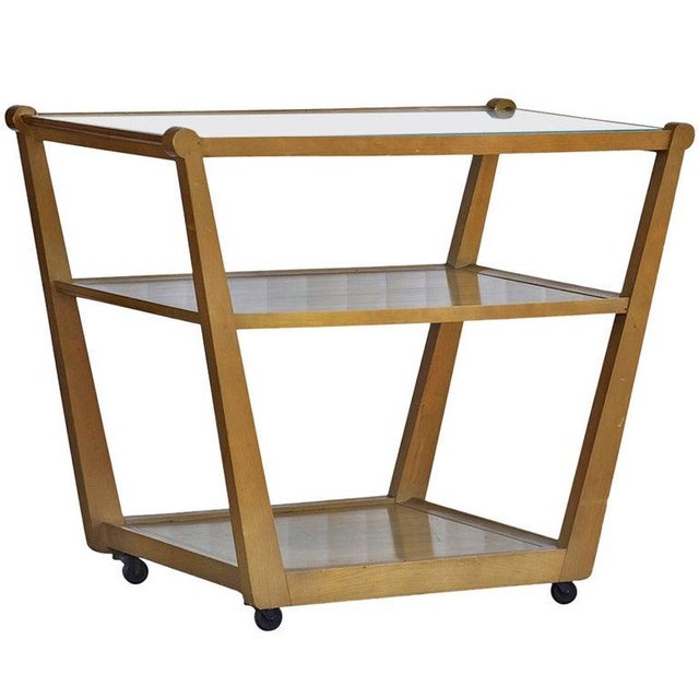 Edward Wormley for Drexel Precedent Rolling Bar Cart For Sale - Image 10 of 10