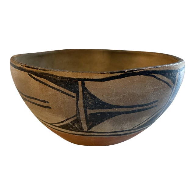 Antique Hopi Sikyatki Revival Pottery Bowl, C. 1915–1935 For Sale