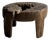 Small Circular Four-Legged Stool in Organic Openwork Teak, 1980s For Sale