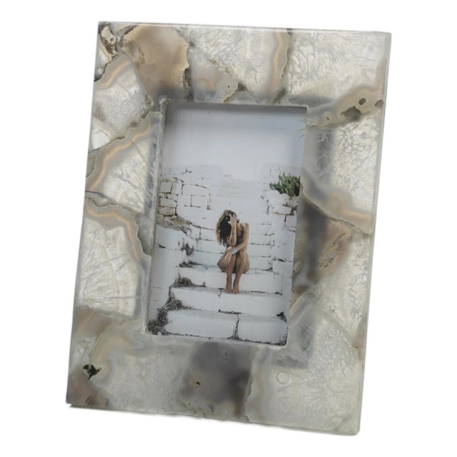 Preto Agate Photo Frame- 4" x 6" For Sale