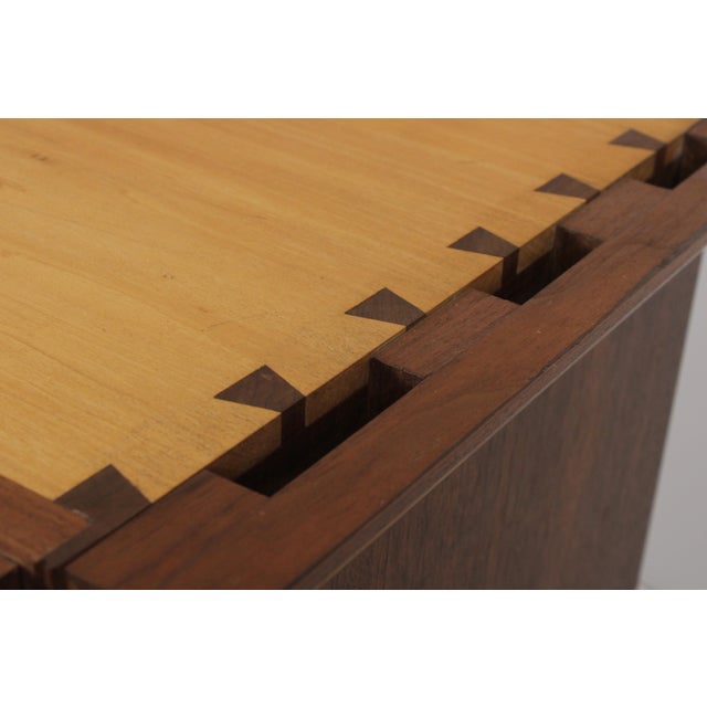 Brown Bench Made 2 Piece Black Walnut Highboy For Sale - Image 8 of 18