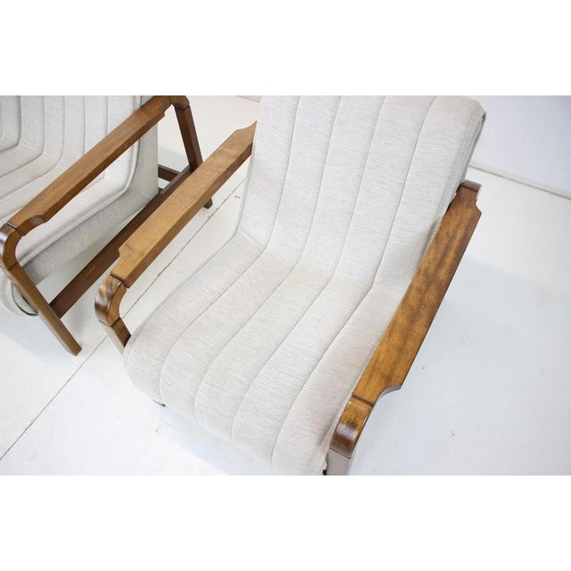 Wood Mid-Century Seating Set, Czechoslovakia, 1970s, Set of 2 For Sale - Image 7 of 15