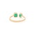 Not Yet Made - Made To Order Genuine Emerald Two Stone Open Ring Christmas Gift for Women Size 5 For Sale - Image 5 of 10