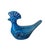 Cerulean Mid 20th Century Italian Bitossi Rimini Cerulean Blue Pottery Bird Figurine For Sale - Image 8 of 10