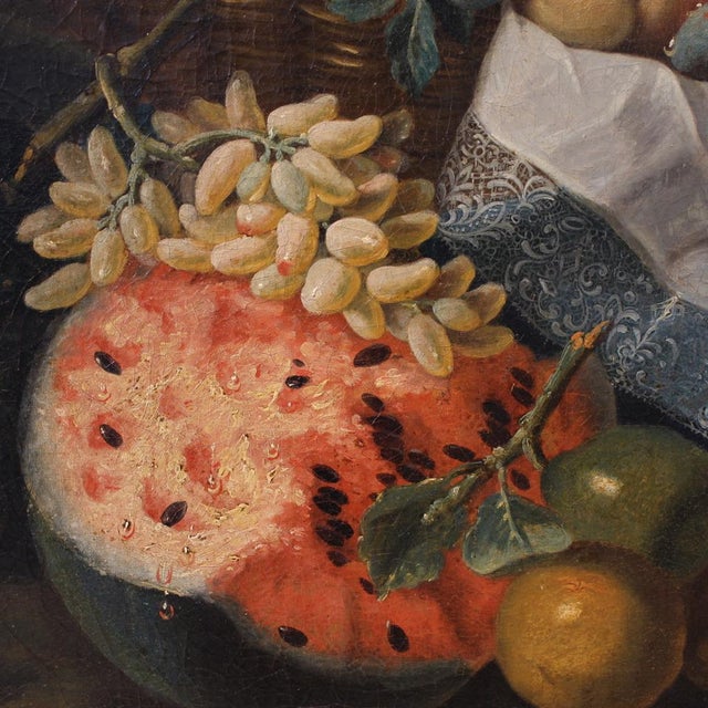 Still Life with Fruit, 1670, Oil on Canvas, Framed For Sale - Image 4 of 16