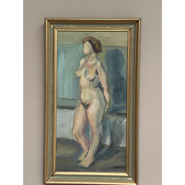 Gunnar Jonsson, Nude Woman, 1960s, Oil on Panel For Sale - Image 10 of 17