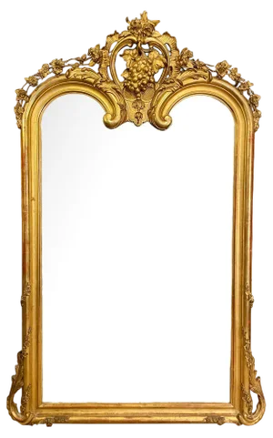 Antique French Louis XV Style Gold Gilt Mirror, 1820