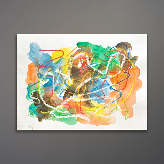 Abstract Bruce J. Bloom Original Abstract Drawing 19 X 16 For Sale - Image 3 of 3