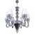 1990s Blue-Gray Murano Glass Mid Century Modern Chandelier For Sale
