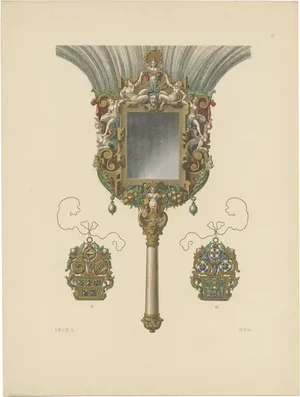 Hefner-Alteneck, Feather Duster with Mirror, 1890, Chromolithograph