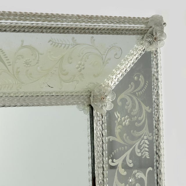 Rococo Antique Venetian Wall Mirror For Sale - Image 3 of 8
