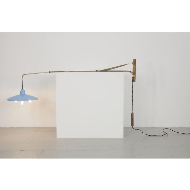 Italian Height-Adjustable Swivel Telescope Wall Lamp, 1950s For Sale - Image 3 of 18