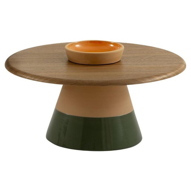 Sablier Walnut and Clay Coffee Table by Morica Design For Sale - Image 9 of 9