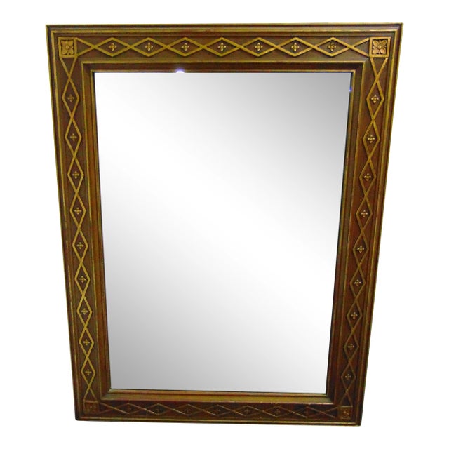 John Widdicomb Italian Style Cherry Gilt Carved Mirror For Sale