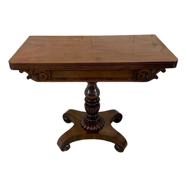 Antique Mahogany William IV Tea Table For Sale