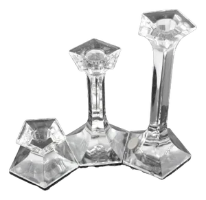 Model Pentagon Candleholders by C.J.Riedel for Riedel Glas, 1970s, Set of 3