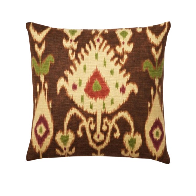 Dransfield & Ross Linen Ikat Pillow Chairish