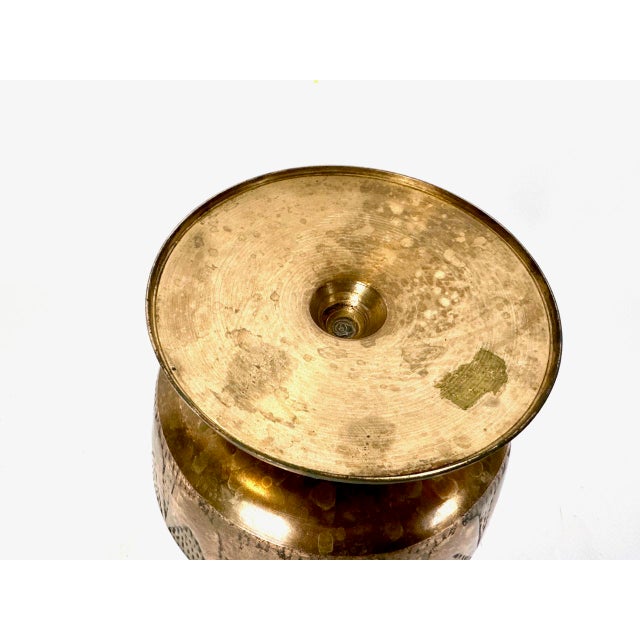 1950s Vintage Danish Brass Footed Pedestal Bowl from Nordisk Malm, 1950s For Sale - Image 5 of 12