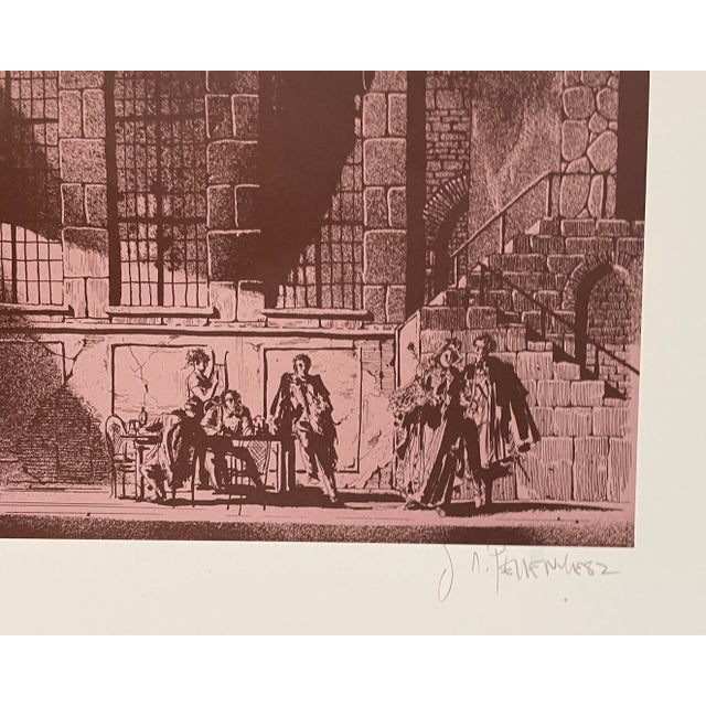 Joseph A. Pecsenke (1942 – 1989) "Tales of Hoffman" lithograph on paper, pencil signed and numbered 106 of 150. Jacques...