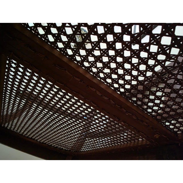 1940s Italian Biedermeier Style Caned Bench With Custom Cushion For Sale - Image 10 of 14