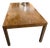 1980s Mastercraft Burl Wood & Inset Brass Parsons Dining Table With 2 Leaves For Sale