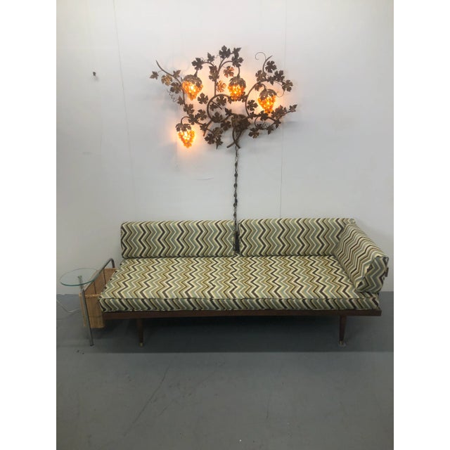 Mid-Century Modern Murano Amber Glass Grapes Vine Wall Sculpture Sconce For Sale - Image 3 of 8