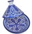 Early 20th Century Early 20th Century Handmade Blue-Patterned Moorish Ceramic Lidded Bowl For Sale - Image 5 of 11