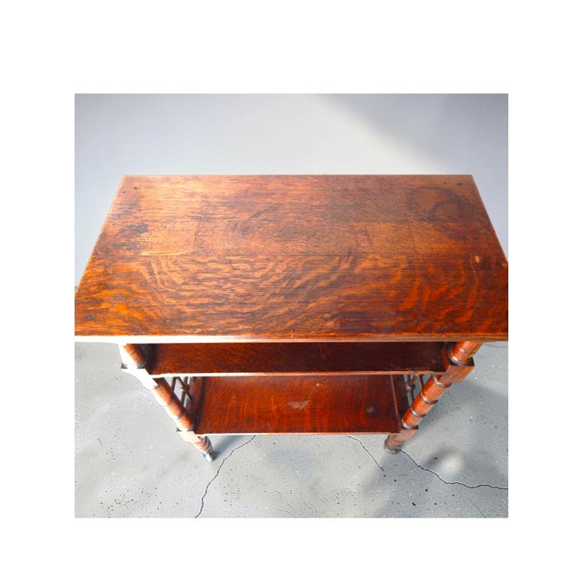 Mid 19th Century Mid 19th Century English Stick and Ball Rolling Book Stand / Cart / Shelf For Sale - Image 5 of 10