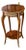 French-Inspired Side Table – Rich Wood Finish With Gilded Gold Leaf Details For Sale