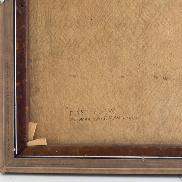 "Free-Flow", Constructivist Painting by Noah Grossman, 1945 For Sale - Image 10 of 10