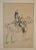 Rare original drawing, illustrated letter and etching by French artist Edouard Detaille (1849-1912). This original sketch...