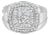 14K White Gold Men's Diamond Band Ring (1 cttw, H-I Color, SI1-SI2 Clarity) Size 10.5 For Sale