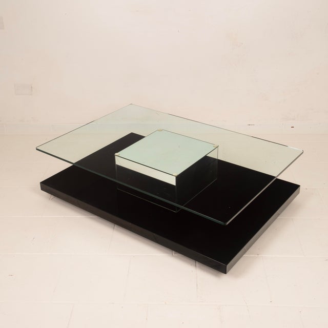 Mid-Century Modern Italian Black Lacquer Coffee Table from Cidue, 1970 For Sale - Image 13 of 18