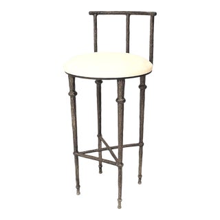 Post-War Giacometti Textured Bar Stool For Sale