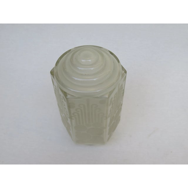 Metal Vintage Art Deco Hexagonal Pendant Lamp For Sale - Image 7 of 16