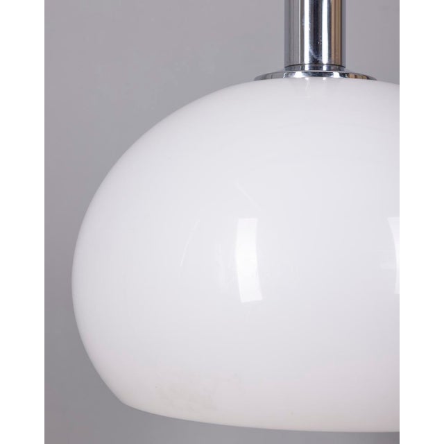 Vintage Italian White Plastic Pendant Lamp, 1970s For Sale - Image 4 of 7