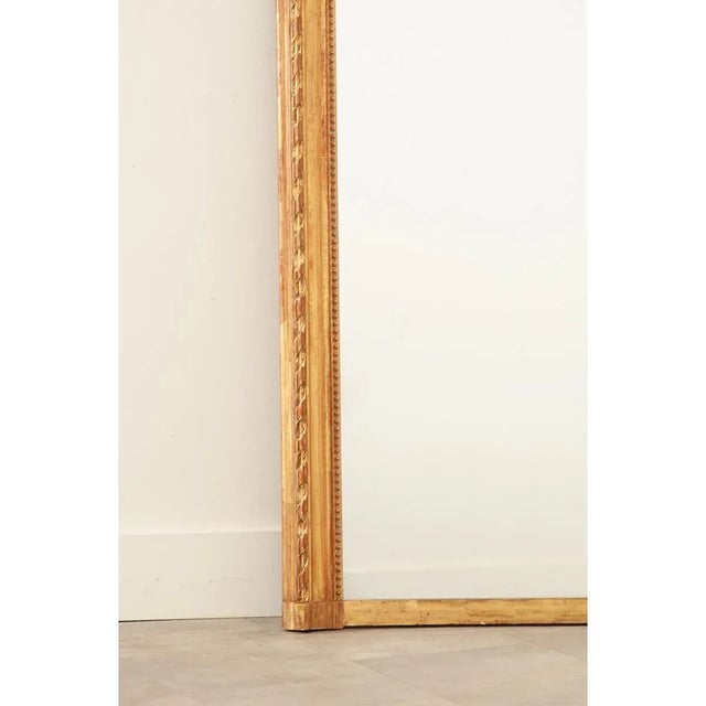 French 19th Century French Louis XVI Gilt Mantel Mirror For Sale - Image 3 of 9