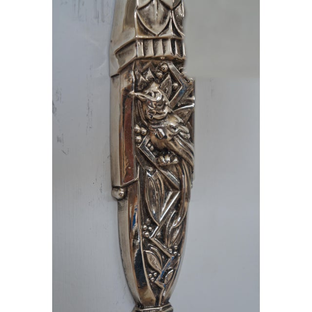 Metal Maynadier & Schneider 1930s French Art Deco Birds Wall Sconces - A Pair For Sale - Image 7 of 11